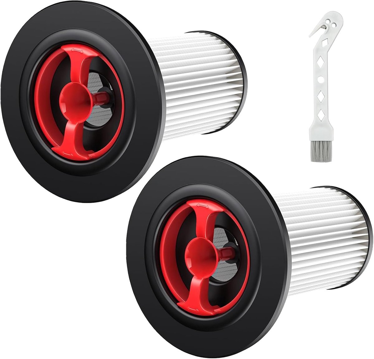 2 stuks vervangingsfilters compatibel met Bosch Unlimited Gen2-serie 8 stofzuiger, HEPA-filter met reinigingsborstel voor Bosch 12036642 & 12023349, niet voor serie 6 en 7