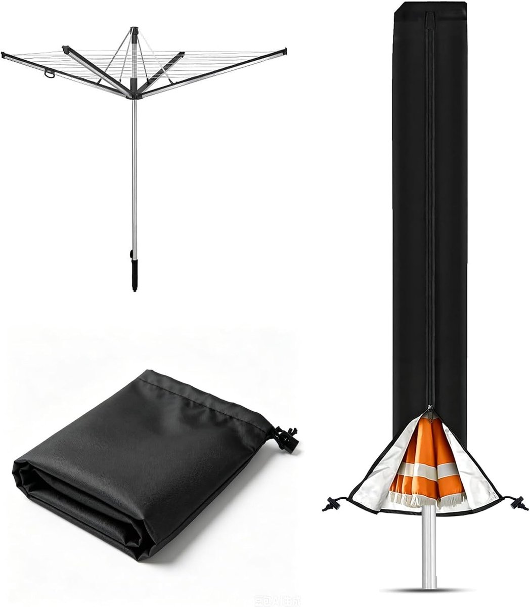 Beschermhoes met ritssluiting en trekkoord (165 x 16 x 16 cm)