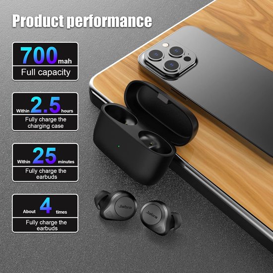 Oplaadcase compatibel met Jabra Elite 85t — afbeelding 2