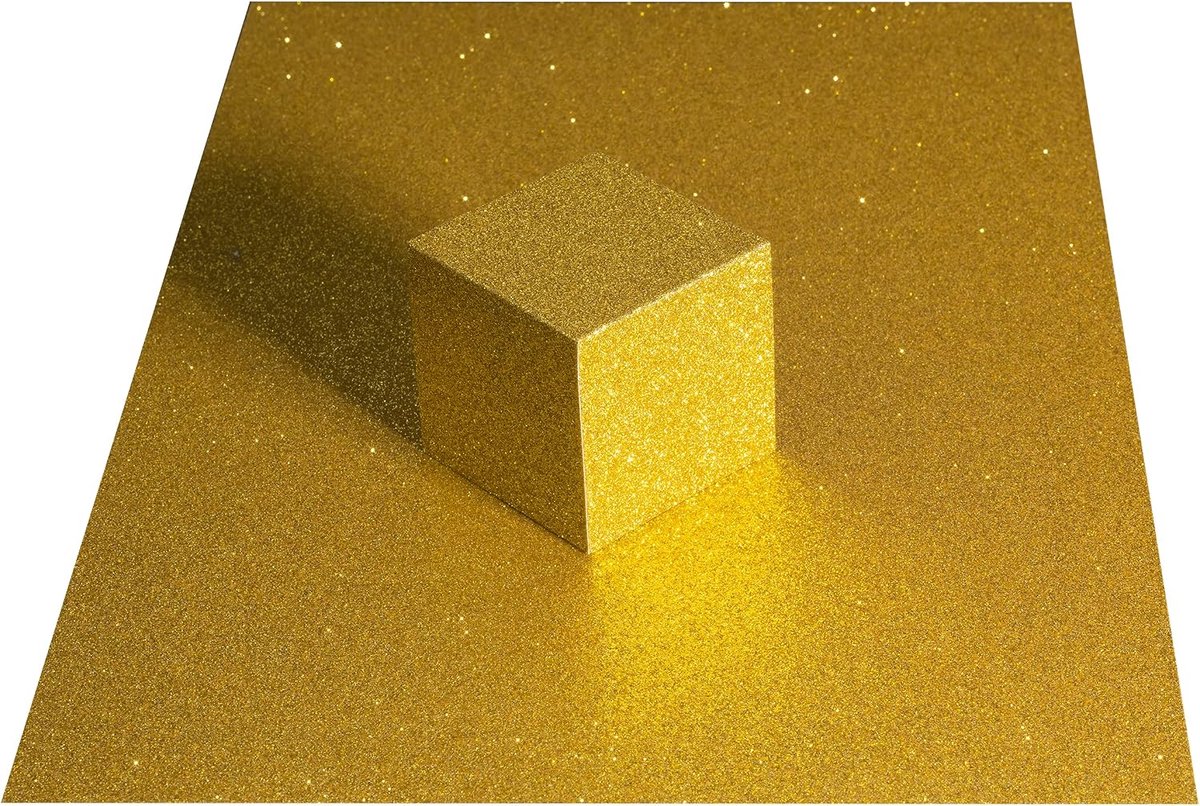 A4 Ultra Glitter Kaart, Goud 10 Vellen