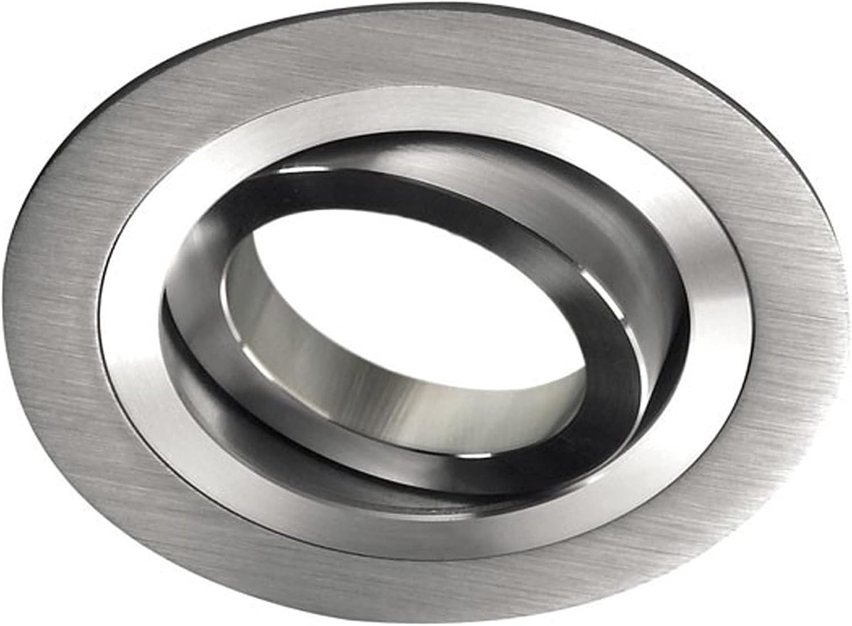 1 stuk wonderlamp - inbouwspot, klassiek, rond, met GU10-fitting, hoek 30°, 230 V, diameter 9,3 x 2,5 cm, aluminium