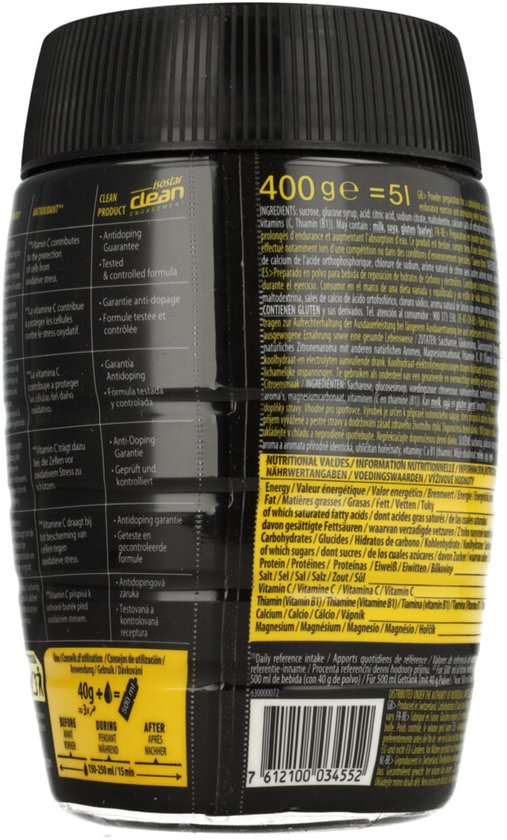 Isostar - Hydrate & Perform - Citroen smaak - 1 x 400 g - Isotone Sportdranken — afbeelding 4