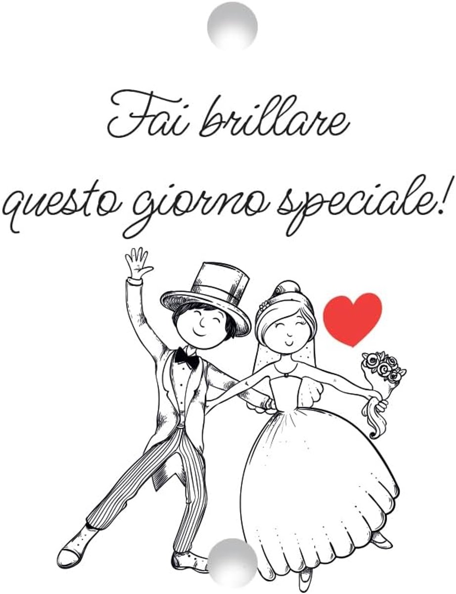 Glitteretiketten, decoratieve kaarten voor bruiloft, bruiloft, taartsnede, jubileum, verjaardag, feestdecoraties (1 - karikatuur bruid en bruidegom, 100)