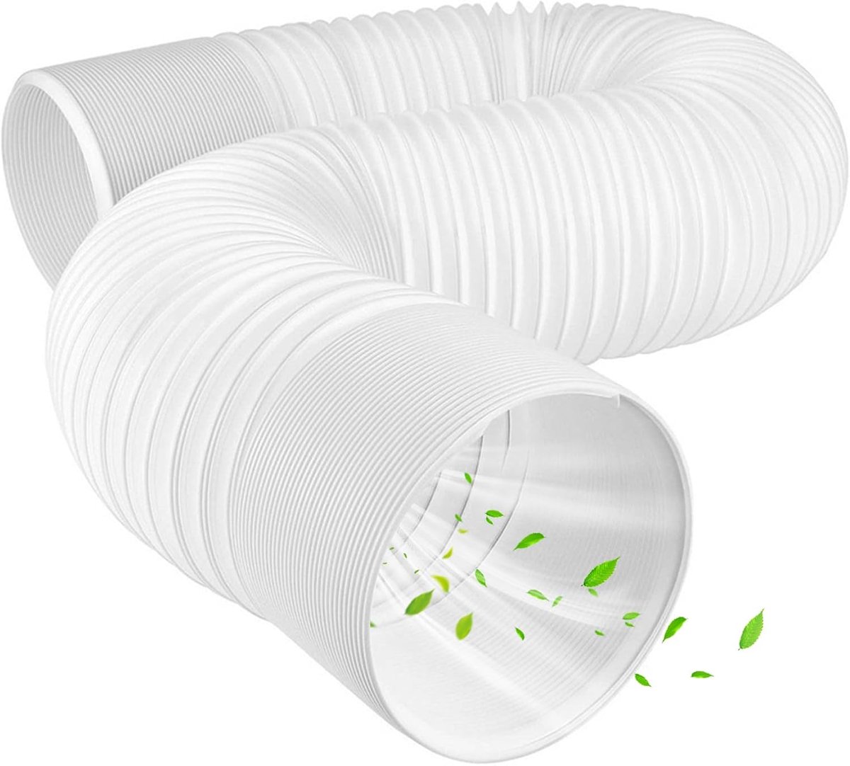 Airconditioningsslang, diameter 150 mm, schroefdraad tegen de klok in voor wasdroger, afzuigkap, 2 m