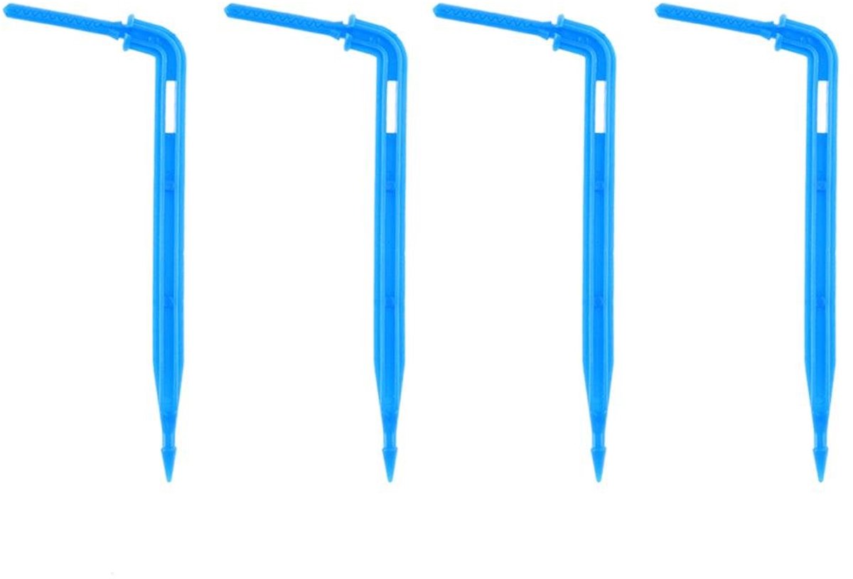 50Pcs Buig Pijl Druppelaar Emitter Irrigatie Kit Kas Tuin Fittings