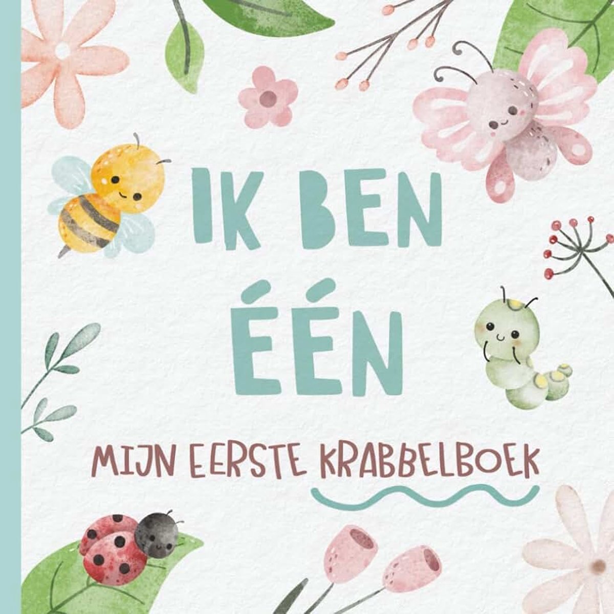 Eerste krabbelboek: Een lief verjaardagsaandenken voor een kind van 1 jaar met tekenpagina’s en een omslag met schattige insecten.