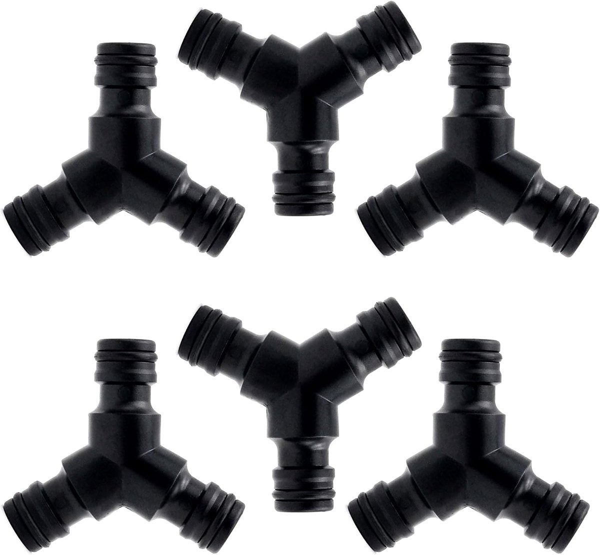 6-Pack 3-weg slangsplitters, tuinwaterverdelers