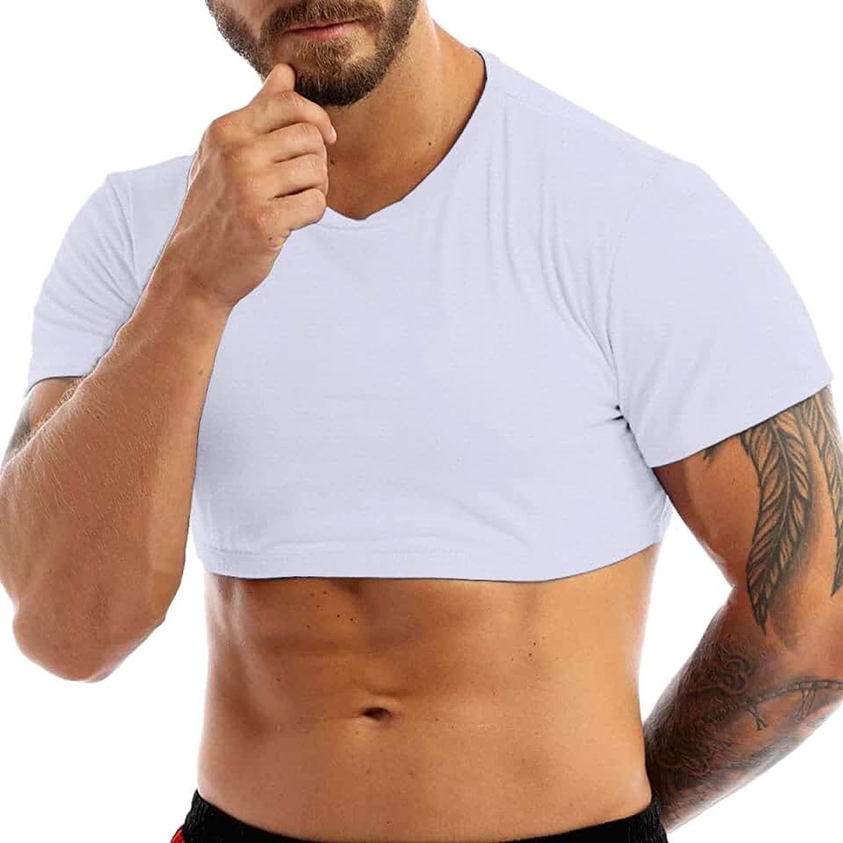 Crop Top Fitness Cropped T-shirt met korte mouwen