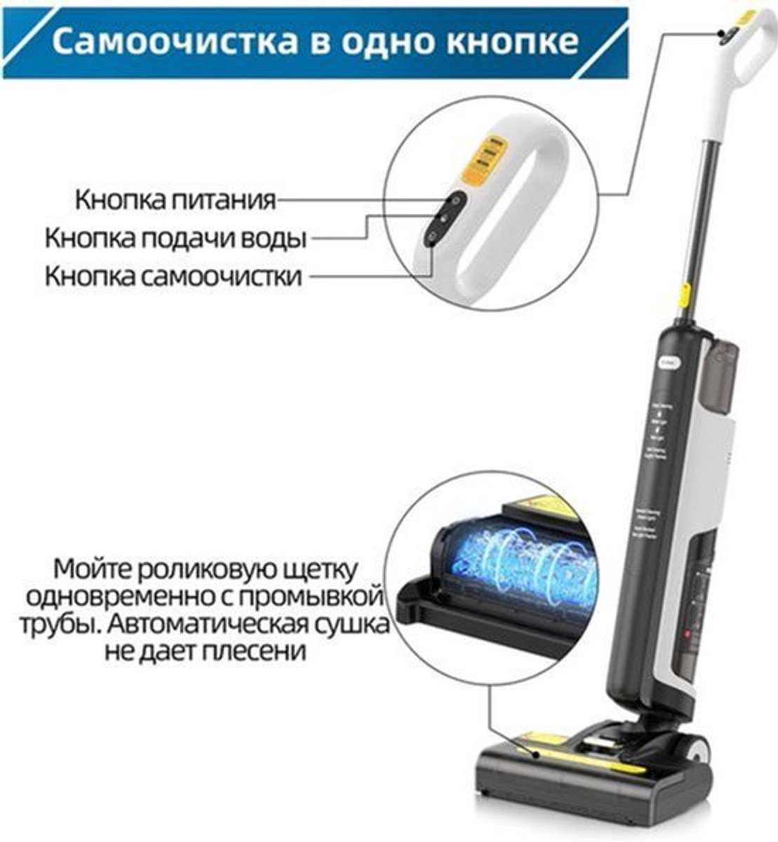 Steelstofzuiger Draadloos - Steelstofzuiger - Stofzuiger - Steelstofzuiger Snoerloos - Krachtige Zuigkracht - Multi-Surface stofzuiger - HEPA Filter - 150W - 2600mAh - 80dB - Wit/Black
