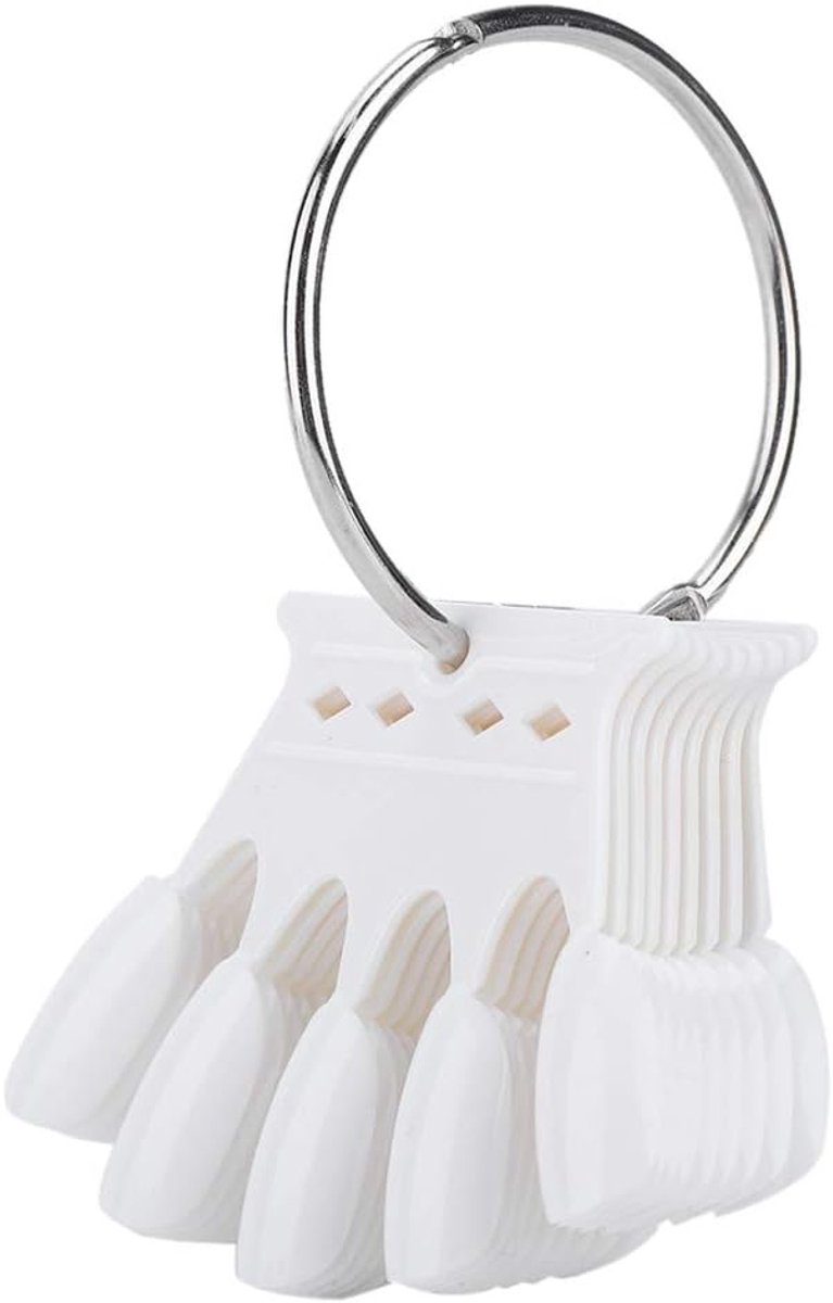 Tips, 10 stuks nagelsticks display nagellak kleurdisplay kaart praktijk manicure polish gel sjablonen tonen gereedschap (wit)