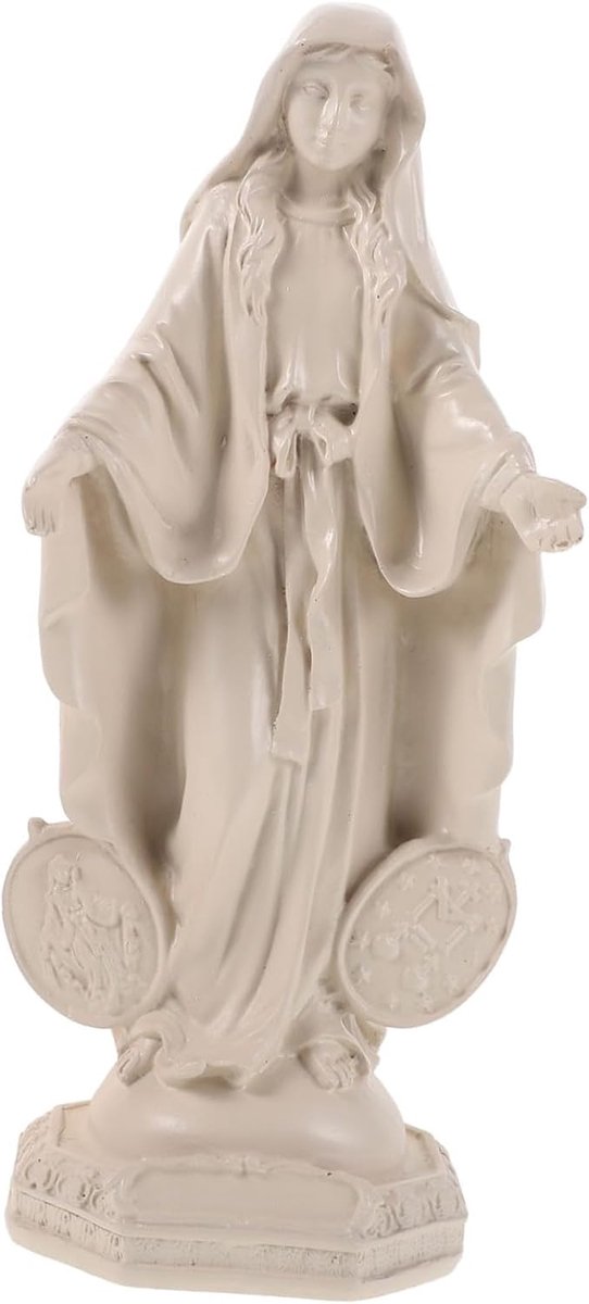 Maagdelijke Harsdecoraties Woondecoratie Hars Religieus Beeld Religieuze Maagd -Beeldjes Hars Katholieke Maagd -Beelden Lichtgrijs