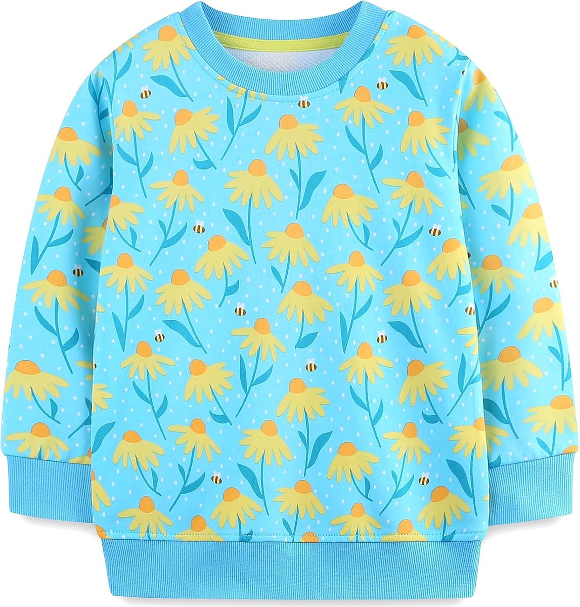 Meisjessweatshirt voor kinderen, Kerstmis, cartoon, pullover, katoen, lange mouwen, top, maat 92-122, 1-7 jaar