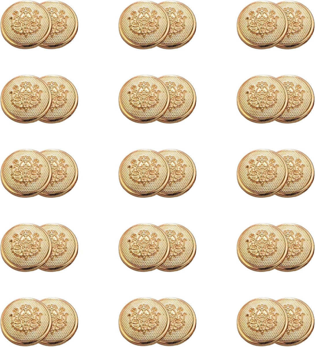 30 Edele Dirndl Traditionele Kostuums Gouden Knopen op te Naaien (Q30N 20mm)