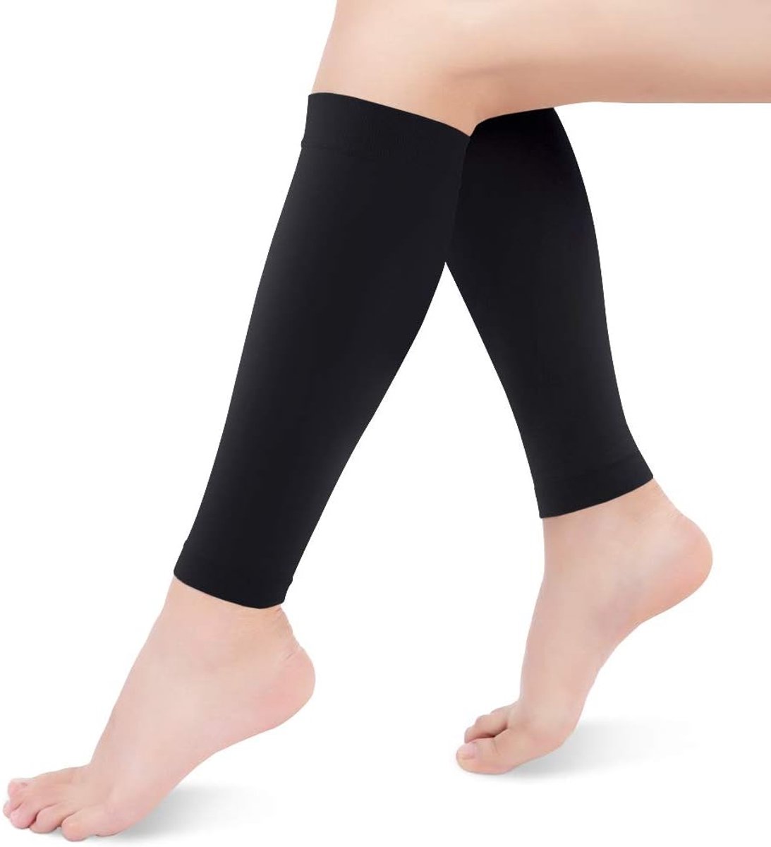 voetloze compressiekousen voor mannen en vrouwen, 20-30 mmHg Kuitcompressiemouw voor shin splint, spatader, oedeem