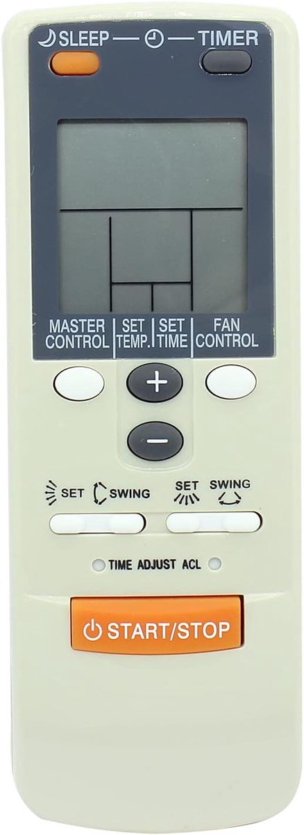 Afstandsbediening voor Fujitsu airconditioning compatibel AR-DL1 DB5 DB1 DL2 HG2 JW19 JW2 BB1 BB9 DB3