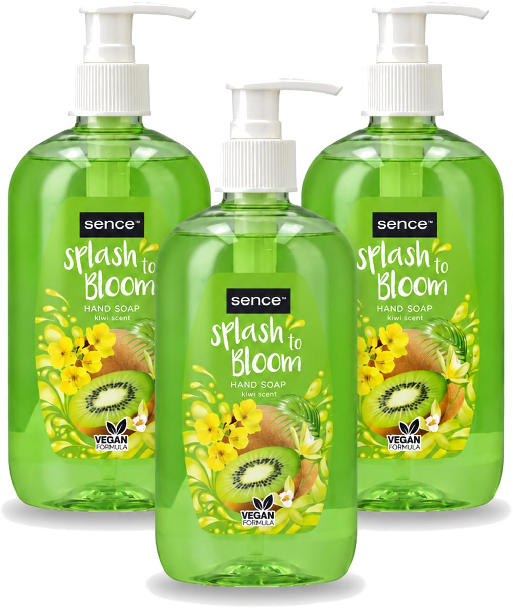 3 x Sence – Handzeep – Splash To Bloom Kiwi – 500 ml - Voordeelverpakking - 3 stuks