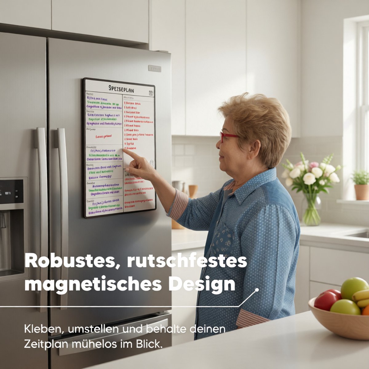 Magnetisch Whiteboard Weekplanner A3 voor Koelkast – Afwasbaar – Inclusief 4 Markers — cadeau in Kalenders & Planners - foto 2