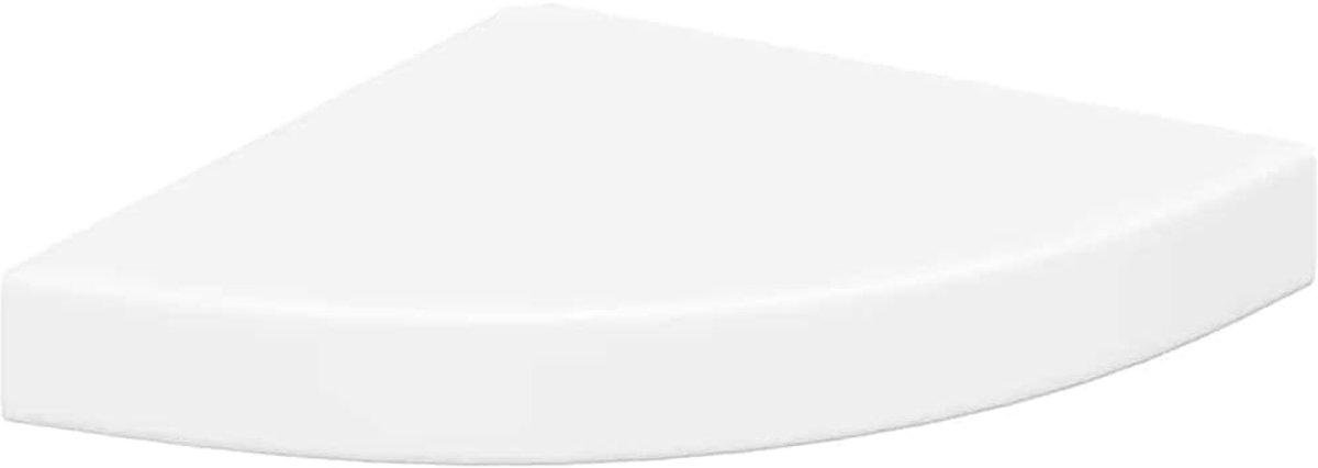 Hoekrek, MDF, wit, 25 x 25 x 3,8 cm