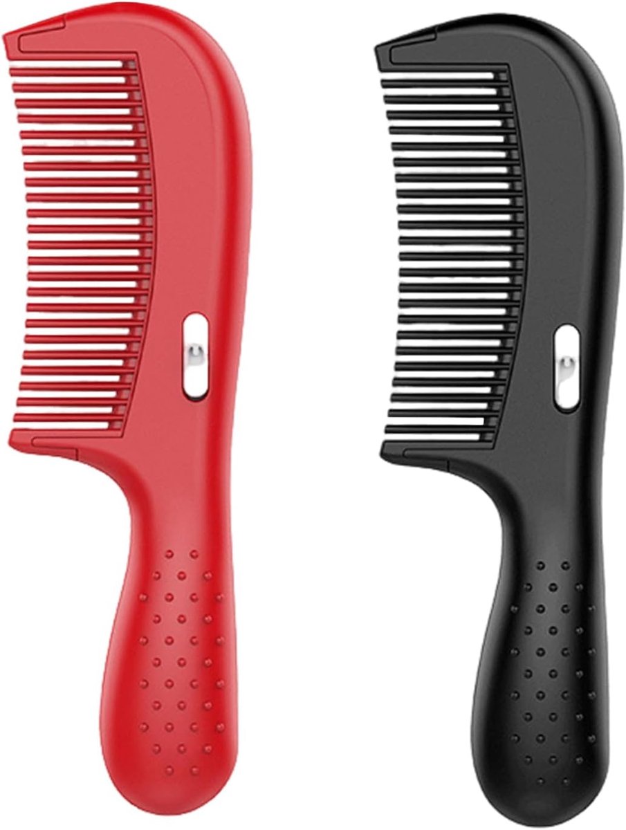 2 stuks kunststof kam, massagekam voor de hoofdhuid, kam voor haarverzorging, creatief design, kapselgereedschap.