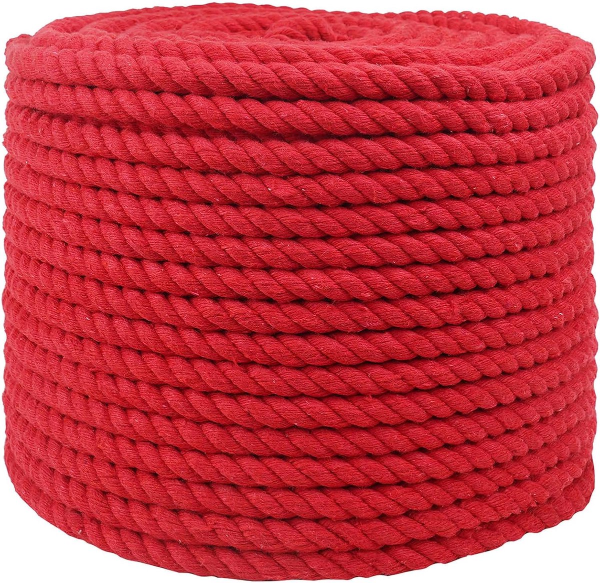 Touw, rood, 1,4 x 1,4 x 25.000 cm, katoen, macramégaren, katoenen touw voor plantenhanger, wandopknoping DIY Deko42011918