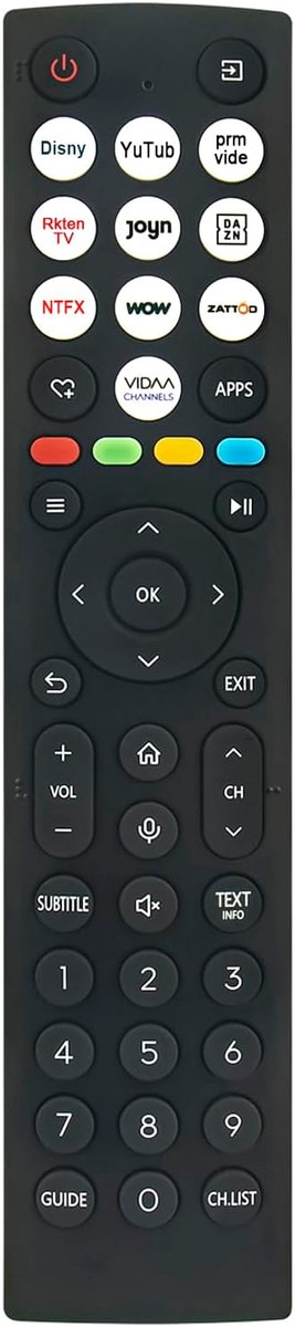 Stembesturing ERF2AD36, fit for Hisense QLED Smart TV 58E6NT 43E6NT 50E6NT 55E6NT 65E6NT 75E6NT 85E6NT