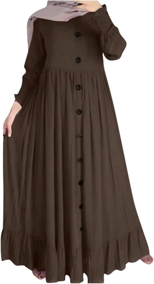 Abaya Abaya moslim kleding jurk islamitische kaftan maxi-jurk Dubai lange mouwen gebedsjurk elegante avondmode A7