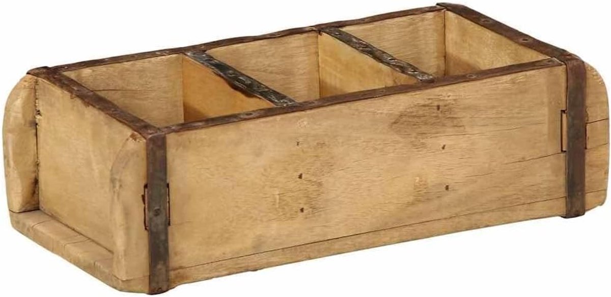 Dienblad, set van 4, bruin, 30 x 14 x 9 cm, hout, serveerplank