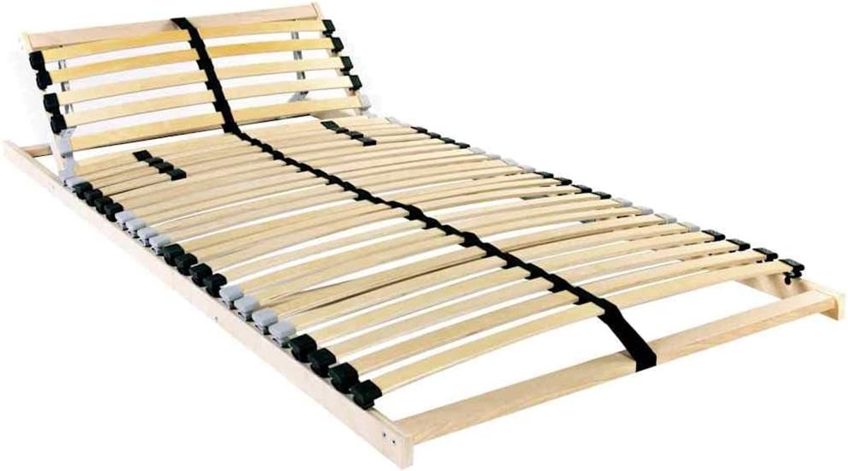 Bruin 70 x 190 cm Massief beukenhout Vast Stevig Bedframe Slaapkamer Matrasondersteuning Houten Lattenbodem Eenvoudig Modern Ontwerp Binnenmeubel