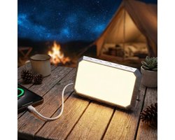 6 modi met draadloos opladen, Qi, draagbare werklamp, 1000 lm, externe batterij, 4000 mAh, oplaadbaar, magnetische basis, IP44, waterdicht, voor wandelen, noodgevallen, wit