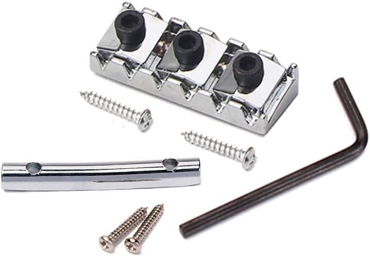 Locking Nut en Snaren Spanning Bars 42mm - Chroom - Voor Floyd Rose Tremolo Brug - String Retainers