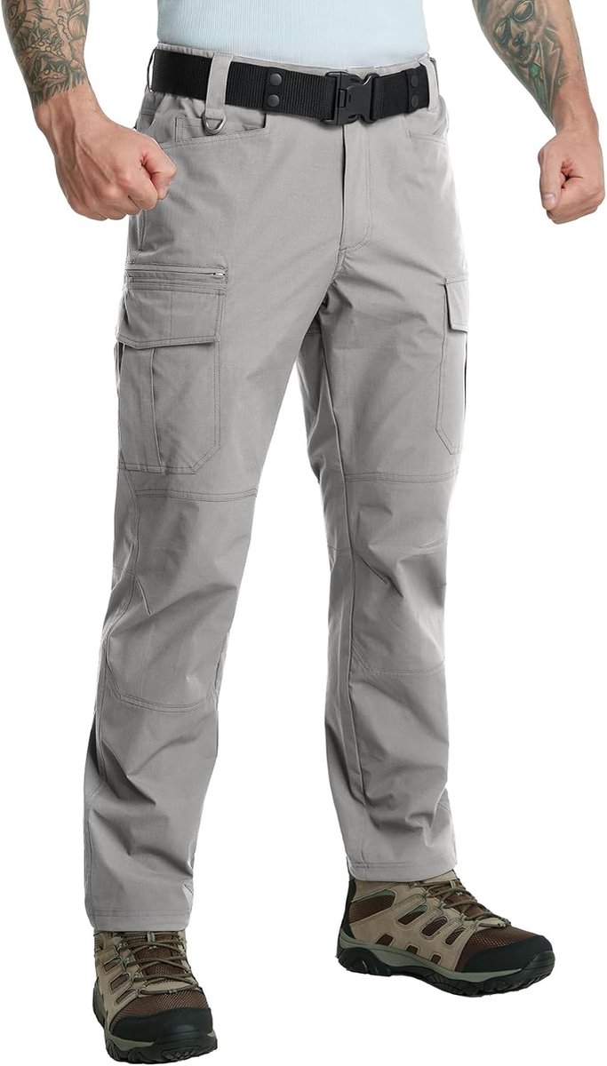 Wandelbroek voor heren, outdoorbroek, lichte cargobroek voor heren, waterafstotend, trekkingbroek, sneldrogend, stretch, werkbroek
