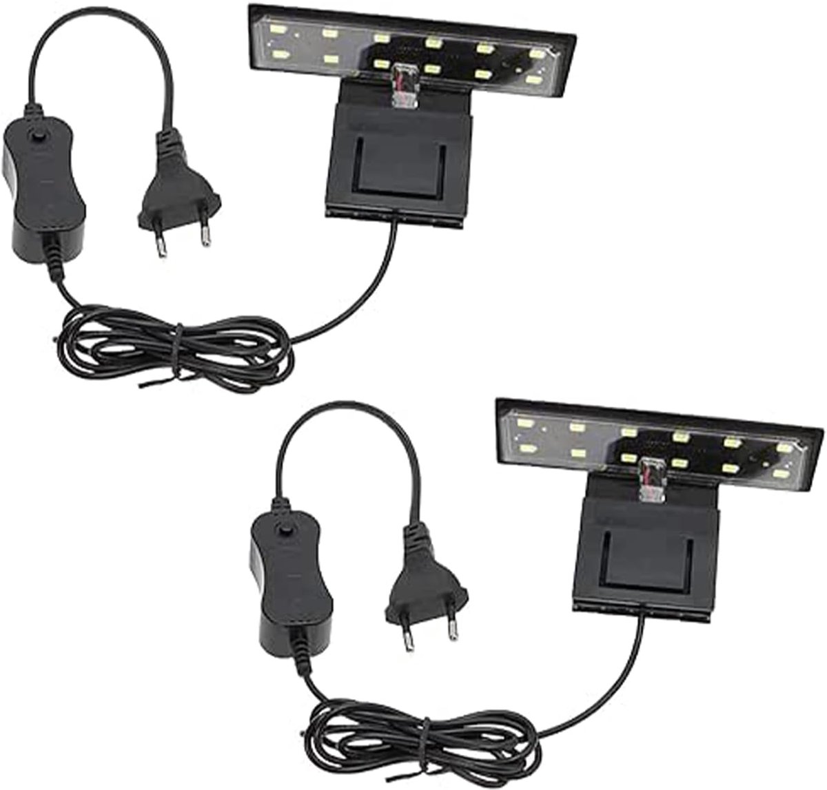 LED Aquariumverlichting Set van 2 - 3220 V - 6 W - Voor Aquatische Planten en Vissen - Energiezuinig Verlichten
