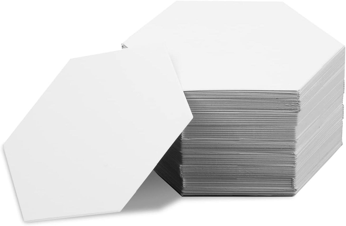 200 Stuks Papieren Sjablonen voor Quilten, Hexagonale Vormpjes van 3.8 cm voor Patchwork en Quilting Benodigdheden