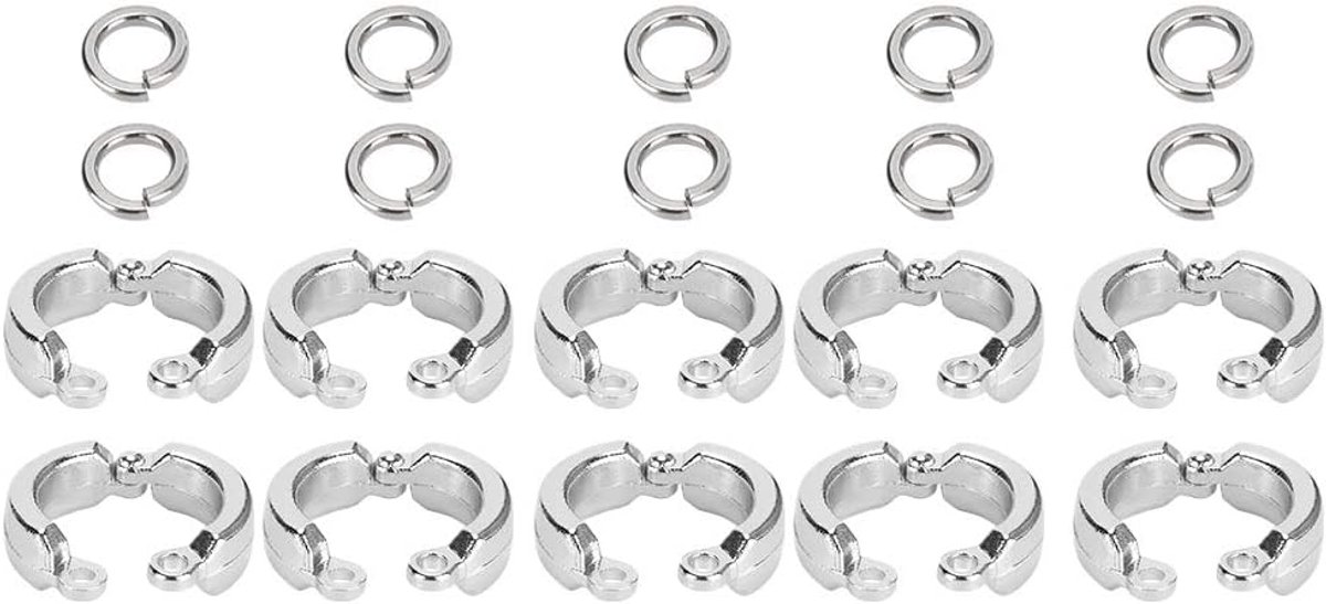 10STKS Vogelvoetringen Anti Ontsnapping Papegaaipootring Vogels Enkelband Ring voor Buiten Vliegen Training Activiteit Ring Clip voor Huisdier Training (#15)