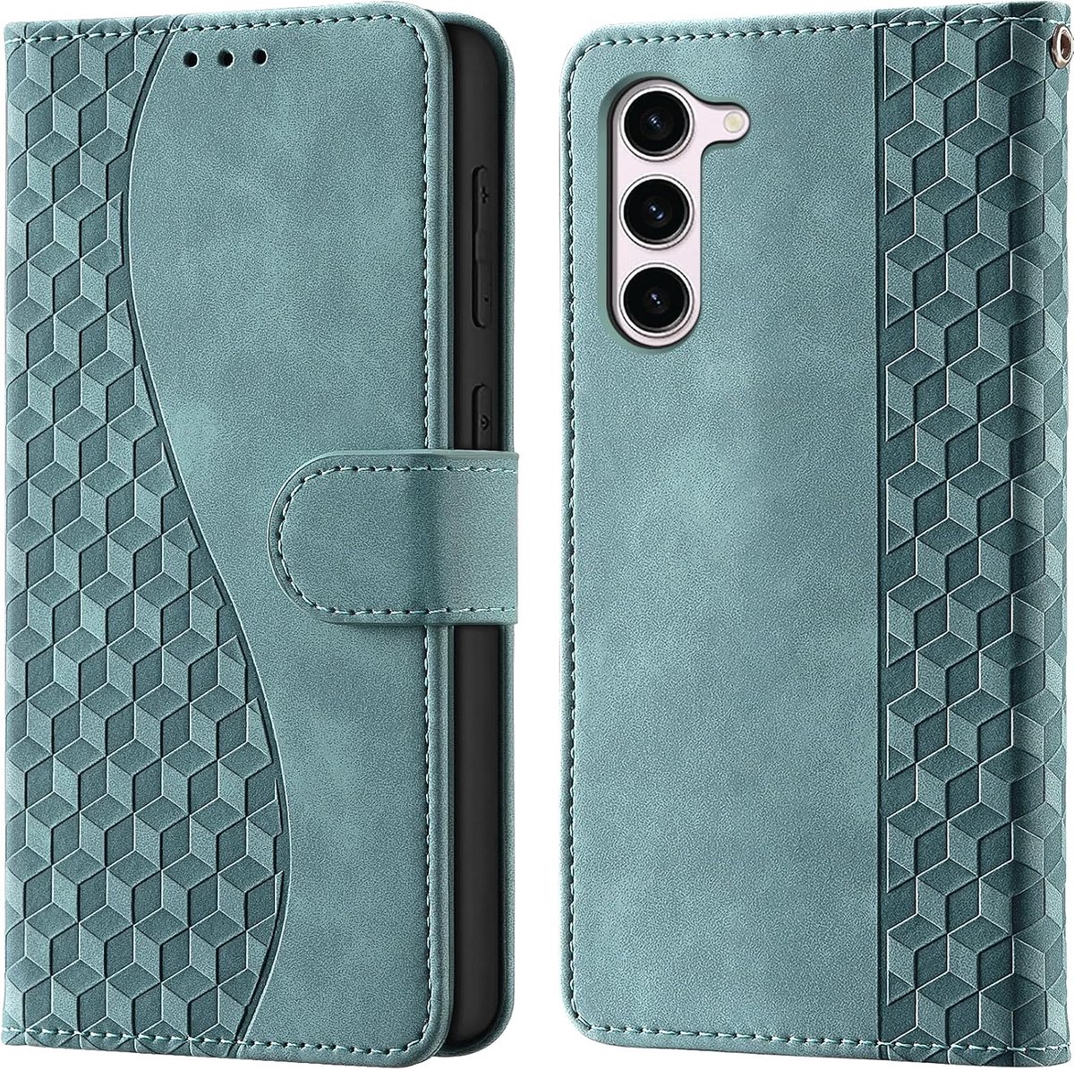 Portemonnee Telefoonhoes voor Samsung Galaxy S23 Mistgroen