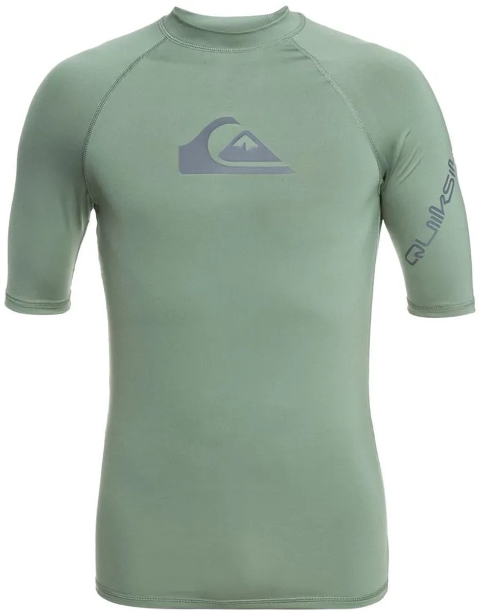 Quiksilver All Time Uv Korte Mouw Rash Guard Man Laurel Wreath