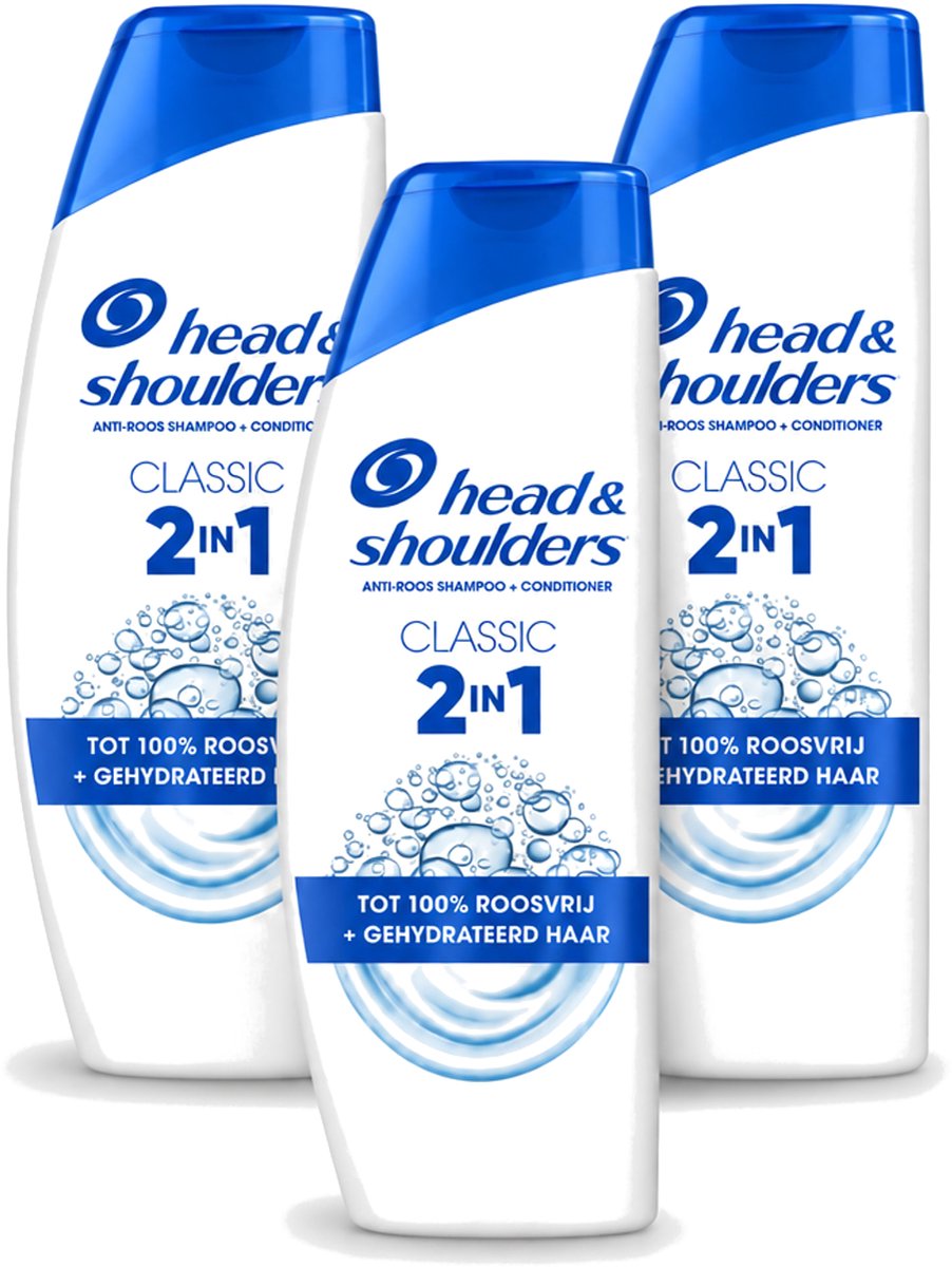 3 x Head & Shoulders – 2-in-1 – Classic – 625 ml - Voordeelverpakking - 3 stuks