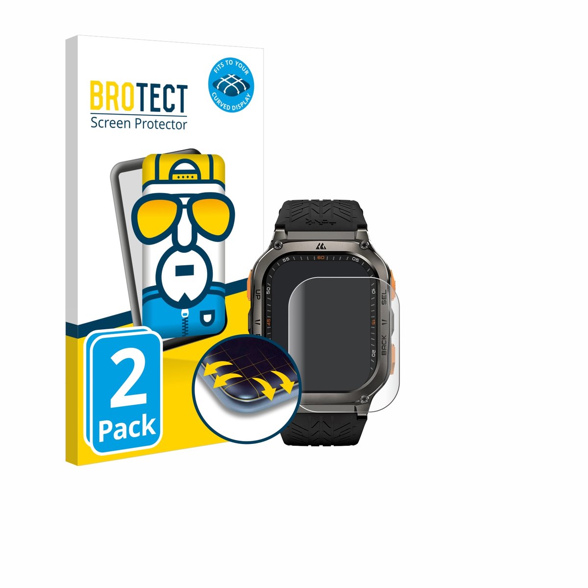 BROTECT - Screenprotector voor Kospet Tank M3 Ultra - Folie Beschermfolie transparant volledig dekking - 2 Stuks