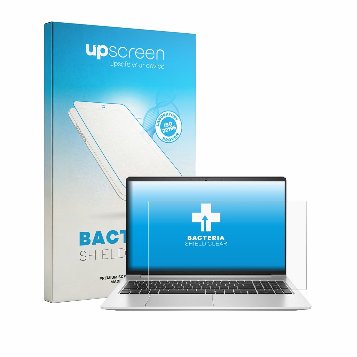 upscreen - Screenprotector voor HP ProBook 455 G8 - Folie Beschermfolie transparant antibacterieel