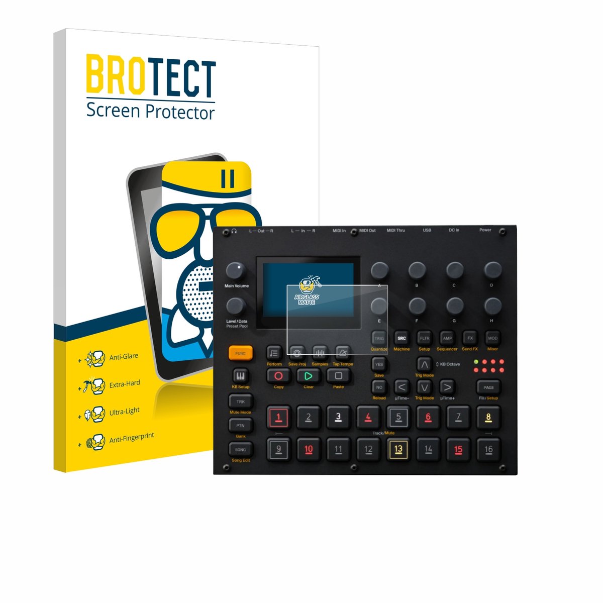 BROTECT - Screenprotector voor Elektron Digitakt II - Folie Beschermfolie Beschermglas matte