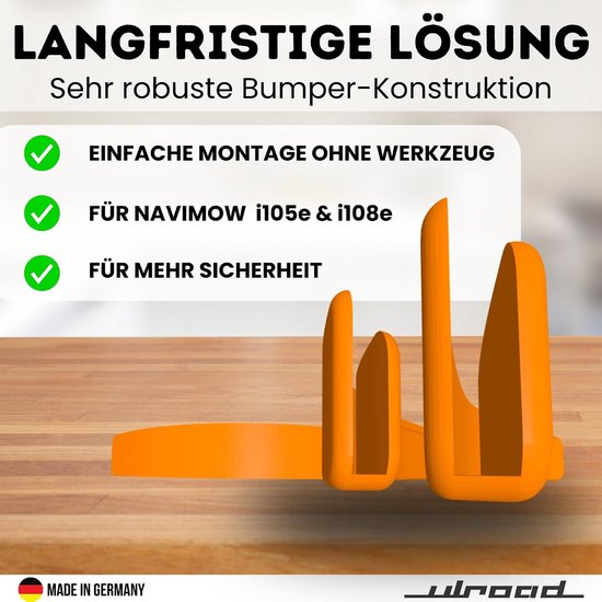 Randbescherming voor Segway Navimow robotmaaier i105e & i108e bumper tuning bescherming grasmaaier robot accessoires randbescherming bumper — afbeelding 2