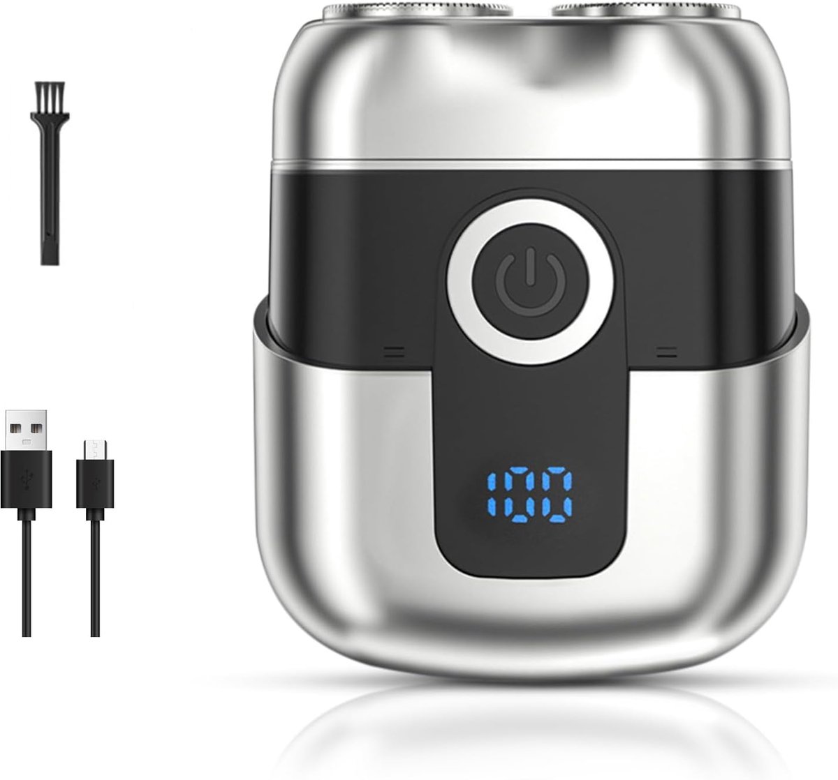 Elektrisch Scheerapparaat Heren, Draagbaar Scheerapparaat met LED-display, USB C Oplaadbaar Nat en Droog Magnetisch Scheerapparaat voor Thuis, Auto en Reis