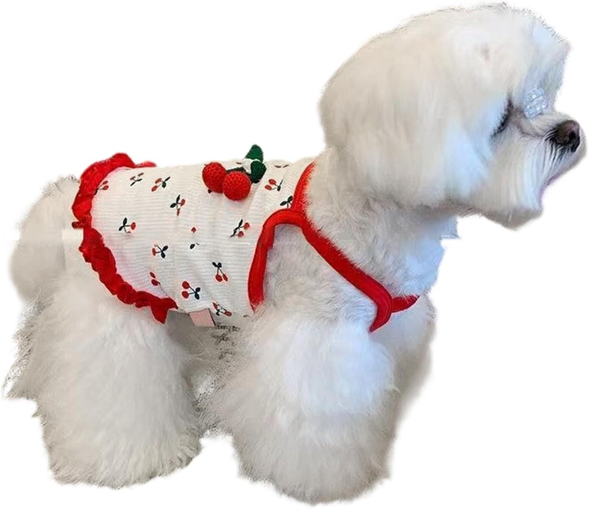 Hondenvest voor meisjes, schattig, zacht, ademend, verstelbare lentekleding, outfit voor honden, voor vakantie, verjaardag, thuis, kamer, outdoor, park, tuin, wandelen, gazon, achtertuin