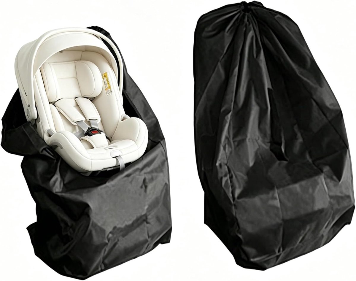 Autostoelreistas, wandelwagen tas voor vliegtuig, gemakkelijk mee te nemen, duurzame zadelpoort, check-tas, voor babyautostoelen, kinderwagens, luchtreisbenodigdheden (86 x 43 x 43