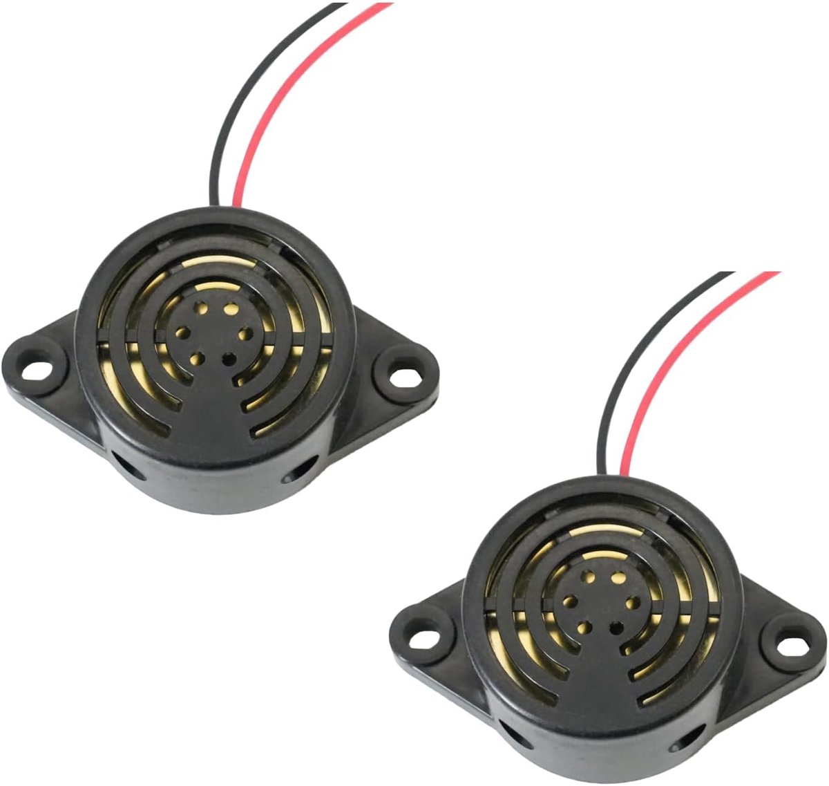 12 V Piezo elektronische buzzer met luid geluid, 100 dB DC 3-24 V voor akoestisch buitenalarm, industriële achteruitrijwaarschuwing, compatibel met auto, motorfiets, vrachtwagen