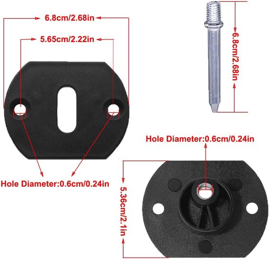 Sofa sofa connector, 2 sets universele meubels in elkaar grijpende sectionele sofa connectoren, pin stijl meubelconnector beugel voor hoofdeinde sofa fauteuil — afbeelding 2