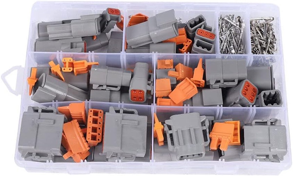 Autoaansluitingsset, 16-delige DTM auto-connectorset, autostekker, waterdicht, 2/3/4/6/8/12 autostekkers, voor auto, motorfiets, auto, boot, vrachtwagen