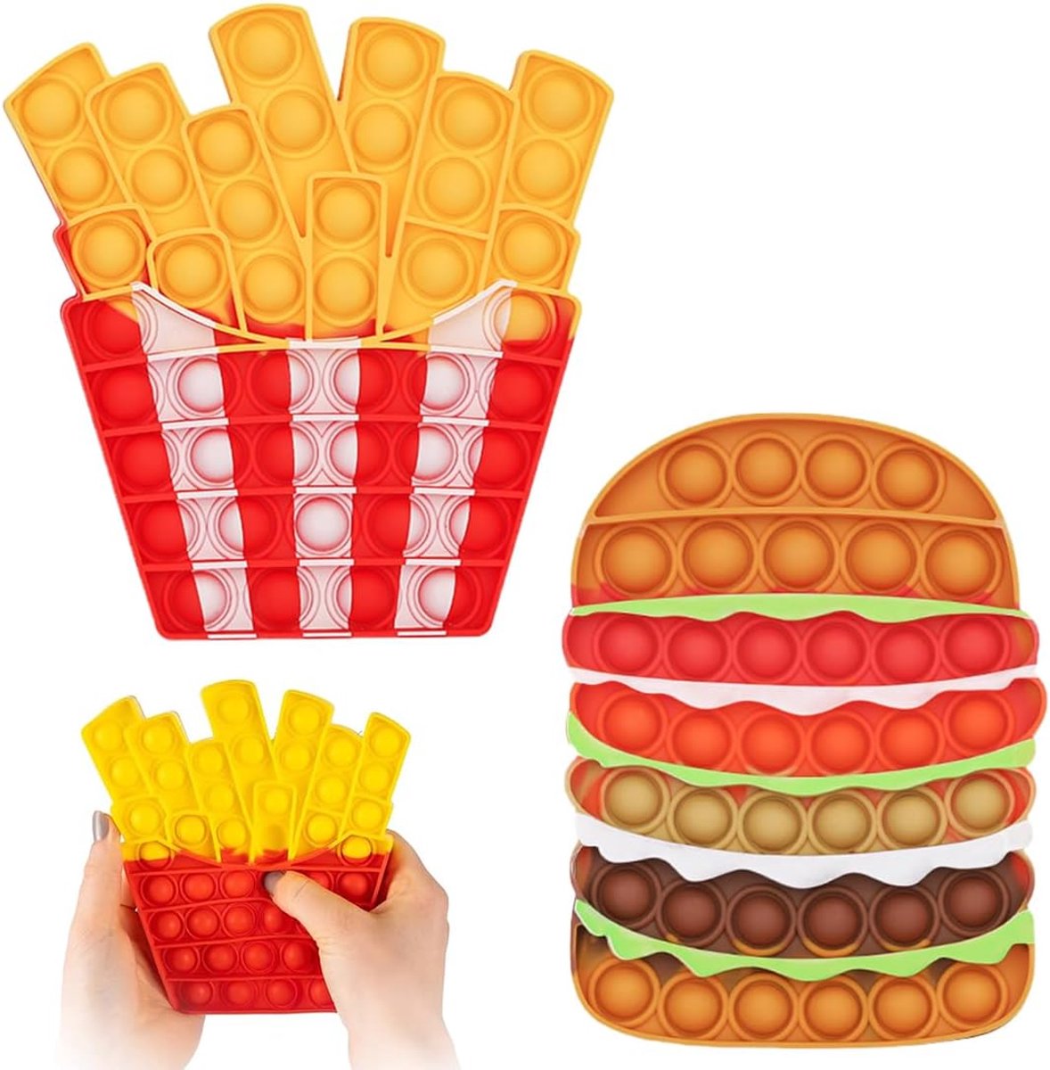 2 stuks siliconen stressverminderend speelgoed, Push Bubble Sensory Toy, siliconen popping speelgoed, stressvermindering, Kerstmis, verjaardag, cadeau