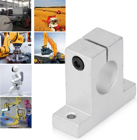 4-delige set verticale aluminium klemmen voor lineaire rail ondersteuning van 25mm stangen, ideaal voor lineaire beweging en precisie toepassingen — afbeelding 2