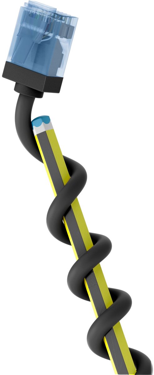 Goobay Ultraflexibele CAT 6a netwerkkabel, slim, U/UTP, zwart, extra-korte stekkers, zuiver koperen geleider, LSZH